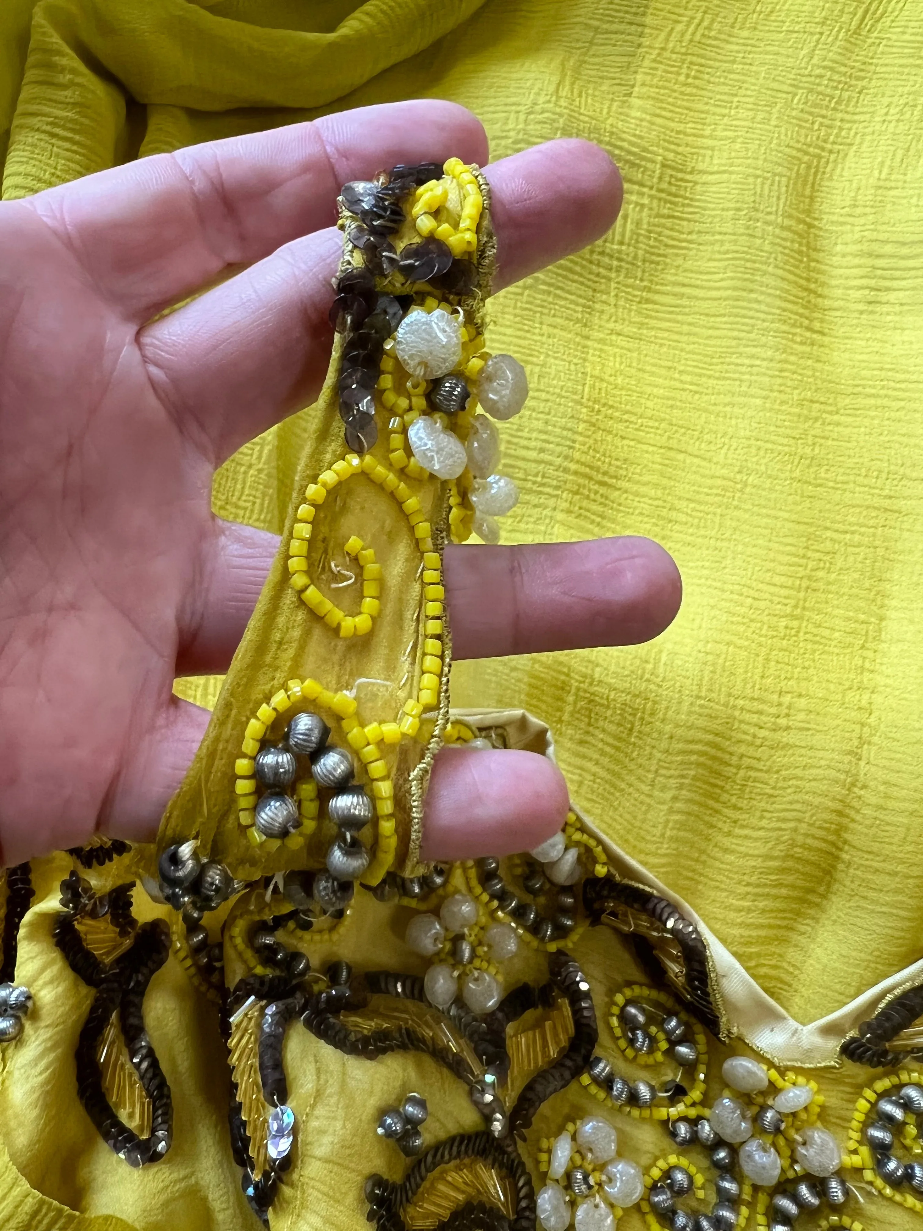 1940s Chartruse Chiffon Gown