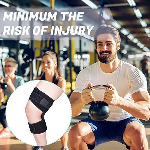 2U2O(2 Pcs) Knee Protection Booster, Joint Support Spring Knee Stabilizer Pad, Power Lift Knee Brace for weak Legs Old Cold Leg Sports Training Squat
