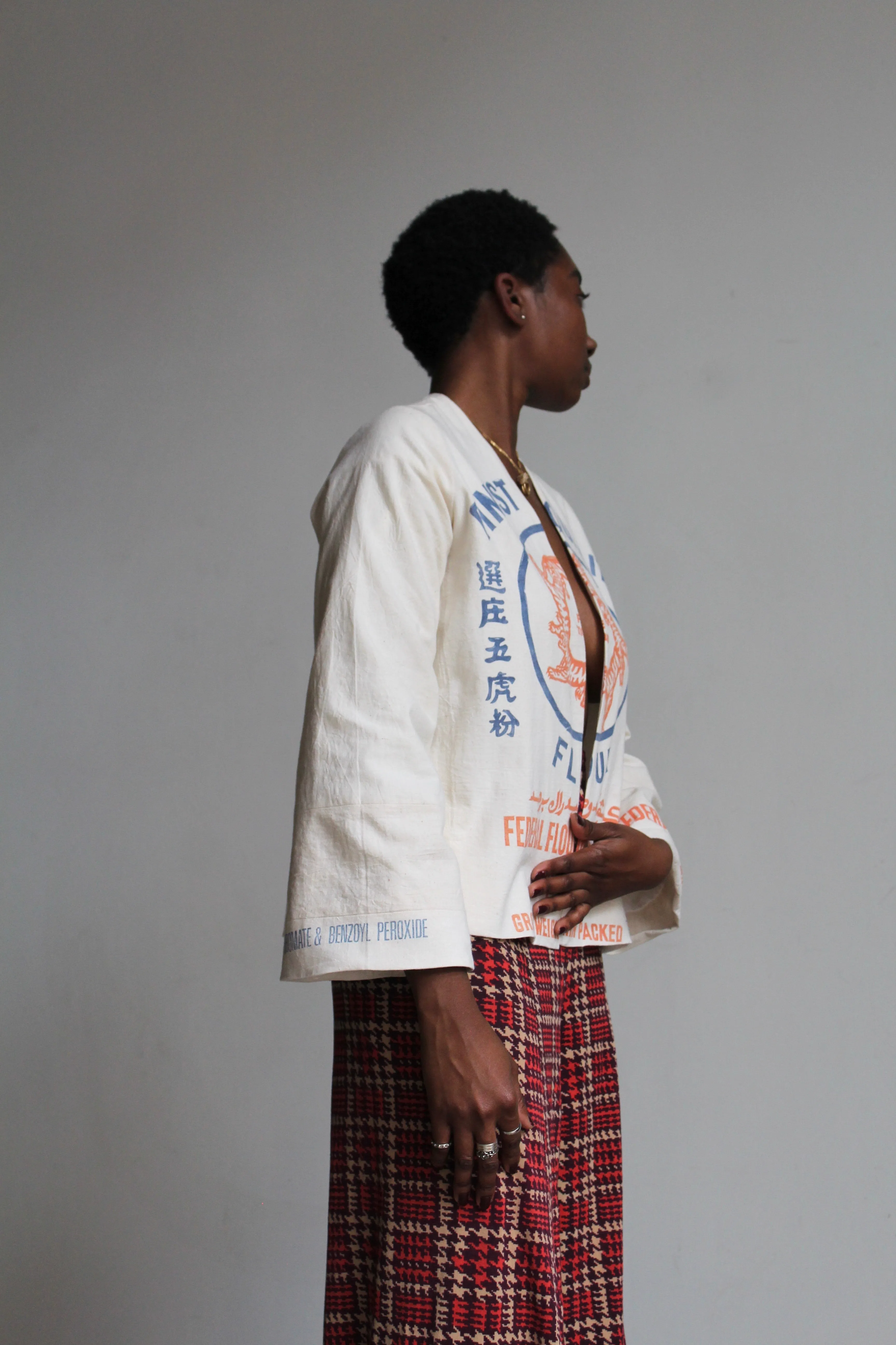 5 Tigers Cropped Flour Sack Jacket