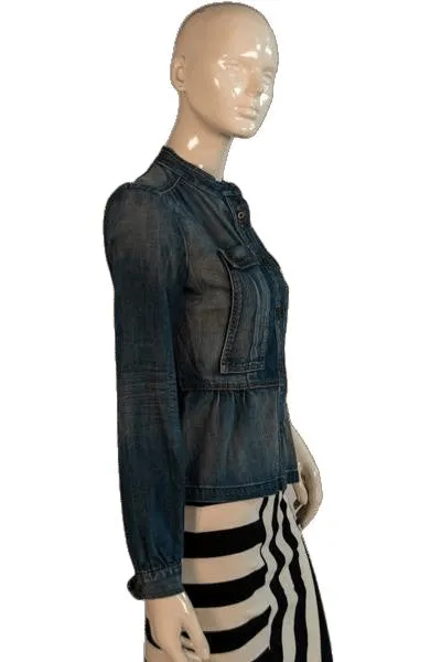 7 For All Man Kind 70's Ladies Jacket Denim Blue SKU 000294-9