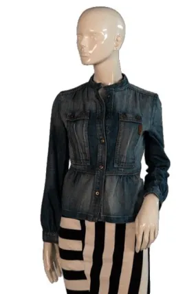7 For All Man Kind 70's Ladies Jacket Denim Blue SKU 000294-9
