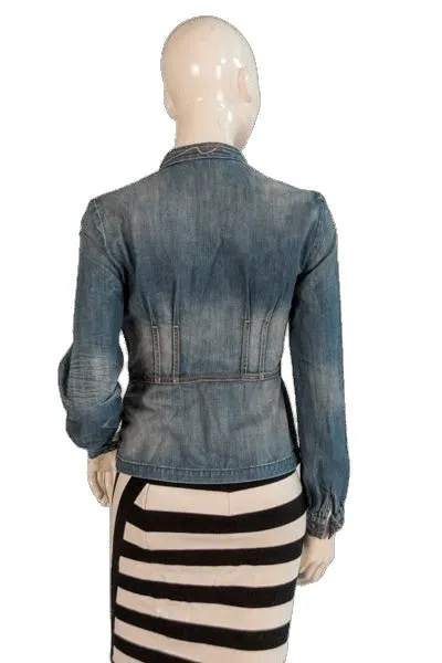 7 For All Man Kind 70's Ladies Jacket Denim Blue SKU 000294-9