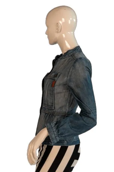 7 For All Man Kind 70's Ladies Jacket Denim Blue SKU 000294-9