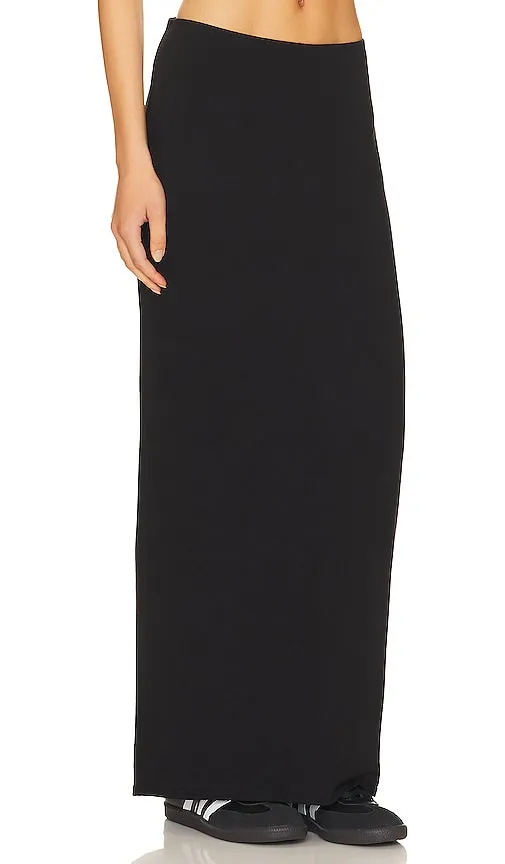 AFRM X Revolve Essential Farah Maxi Skirt in Black