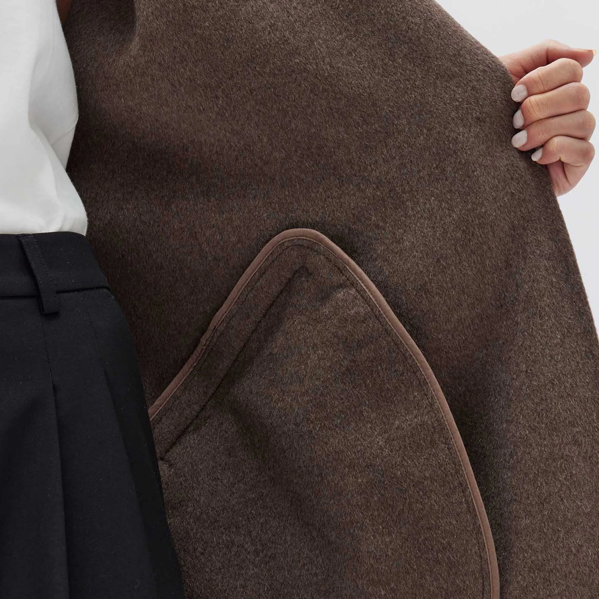 Assembly Label Sadie Single Breasted Coat - Cocoa Marle