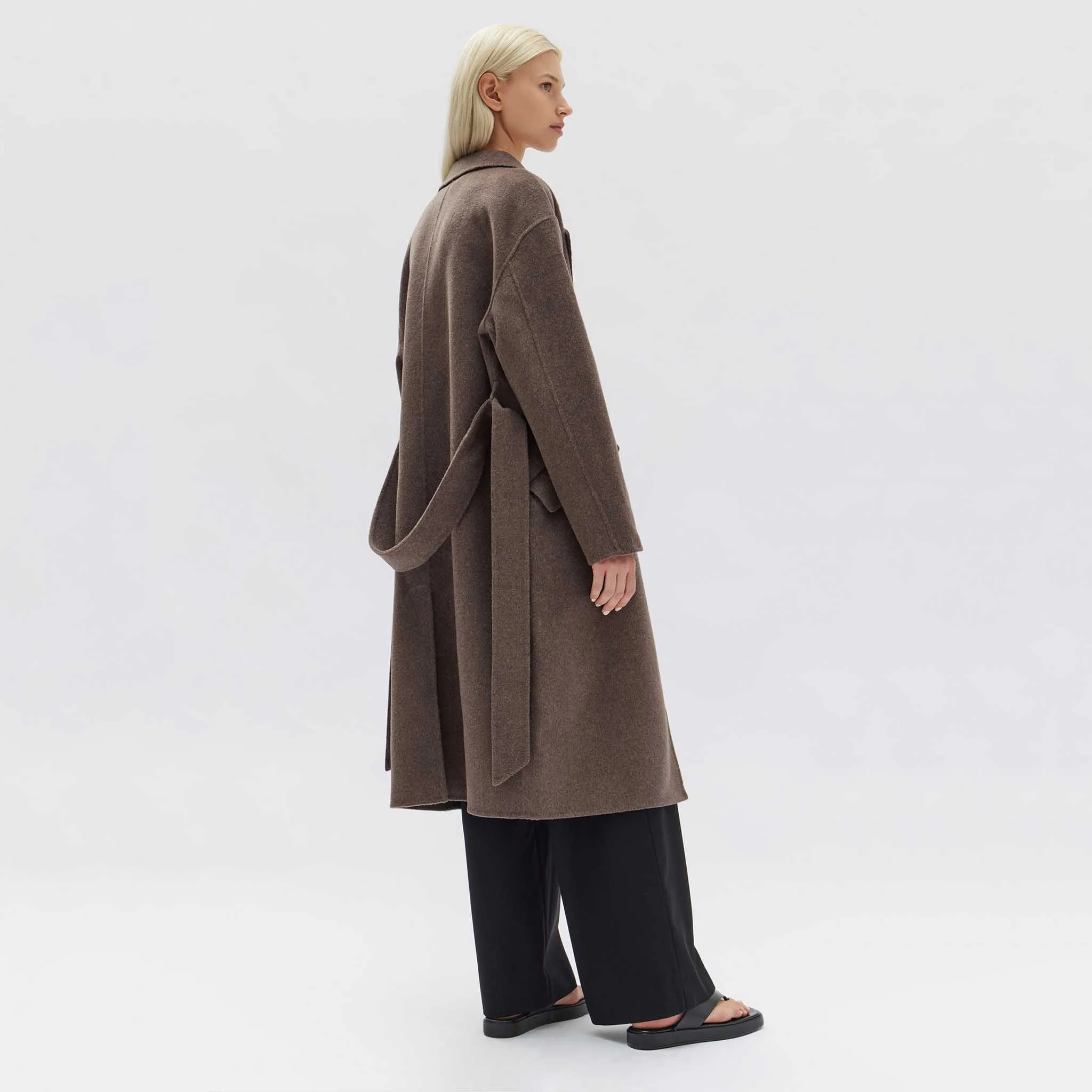 Assembly Label Sadie Single Breasted Coat - Cocoa Marle