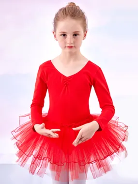 Ballet Tull Skirt Long-sleeved Dance Dress Training Clothes