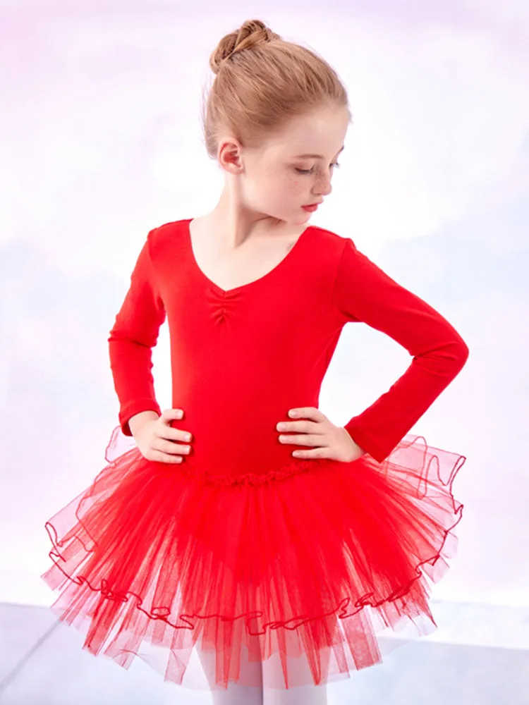 Ballet Tull Skirt Long-sleeved Dance Dress Training Clothes