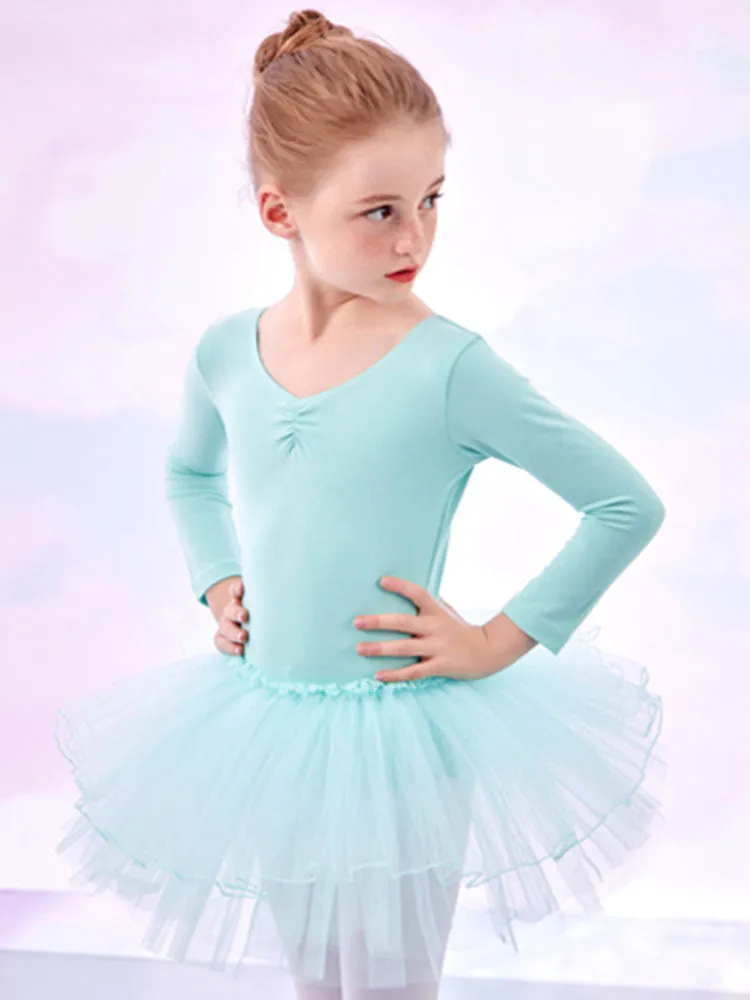 Ballet Tull Skirt Long-sleeved Dance Dress Training Clothes