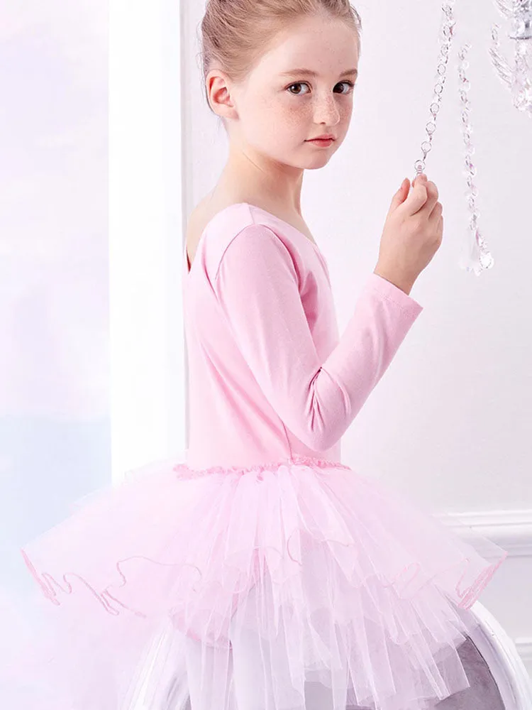 Ballet Tull Skirt Long-sleeved Dance Dress Training Clothes