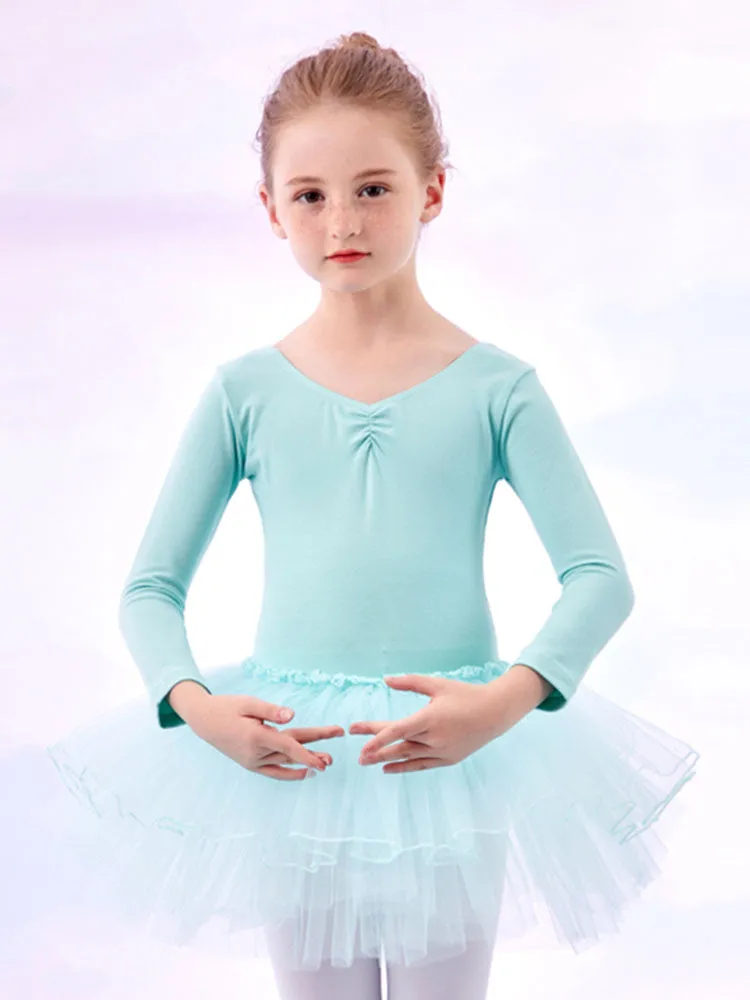 Ballet Tull Skirt Long-sleeved Dance Dress Training Clothes