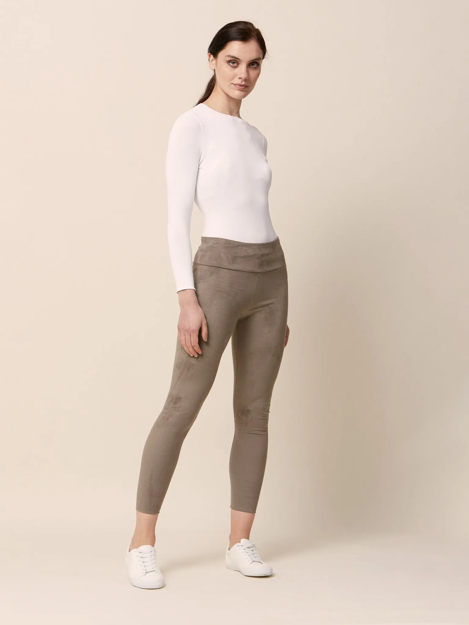 Belle Taupe Suede Legging