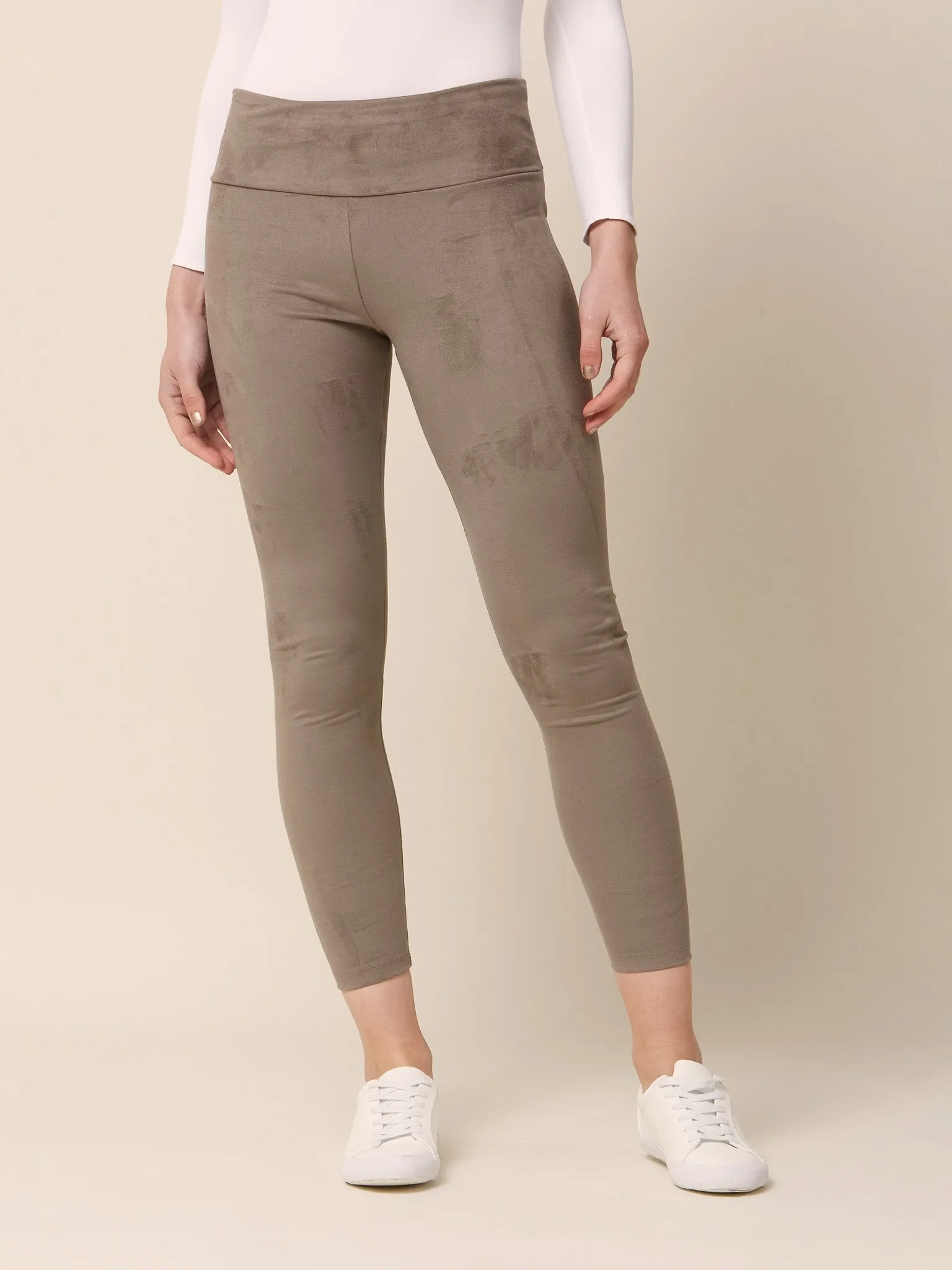 Belle Taupe Suede Legging