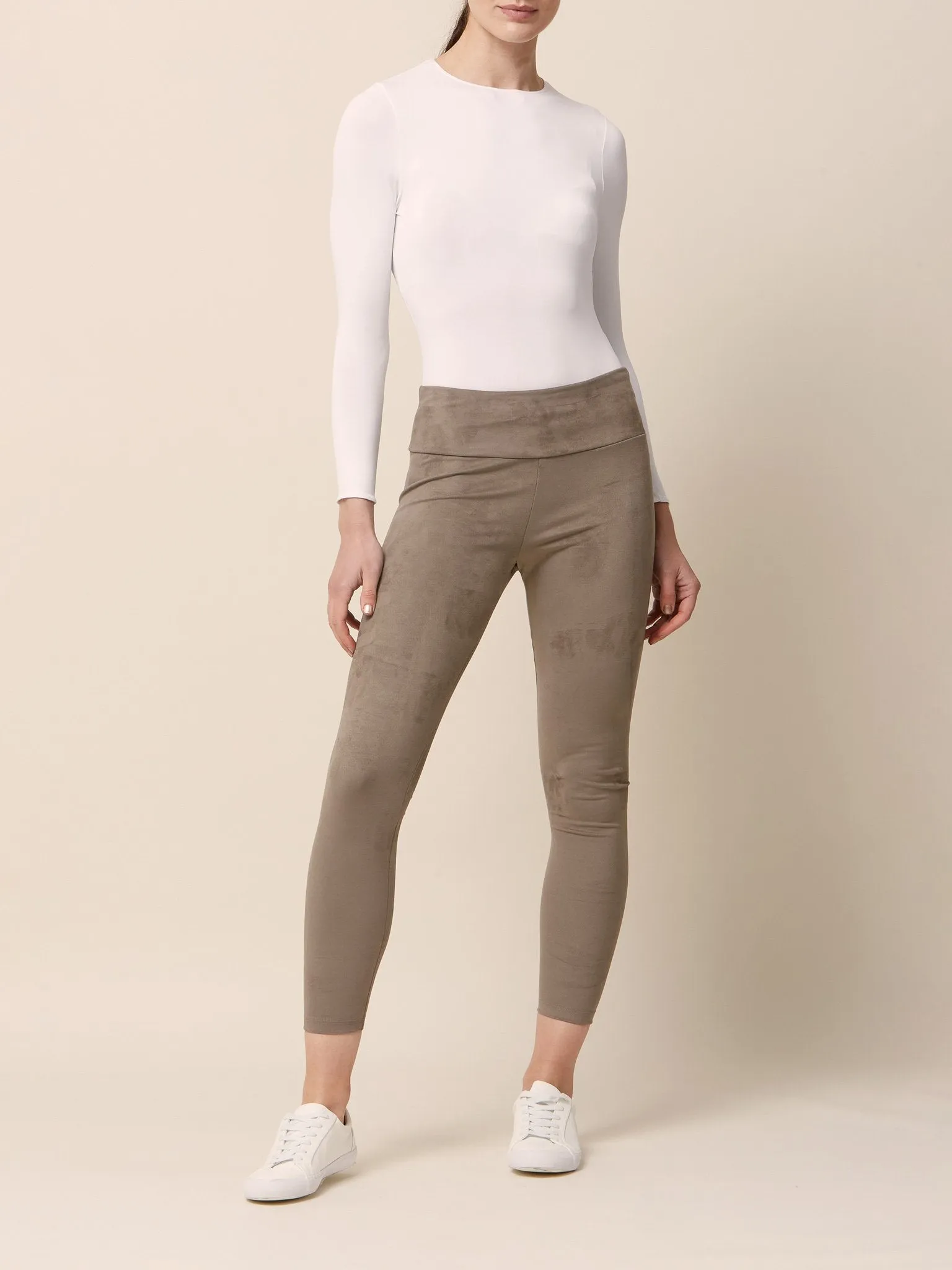 Belle Taupe Suede Legging