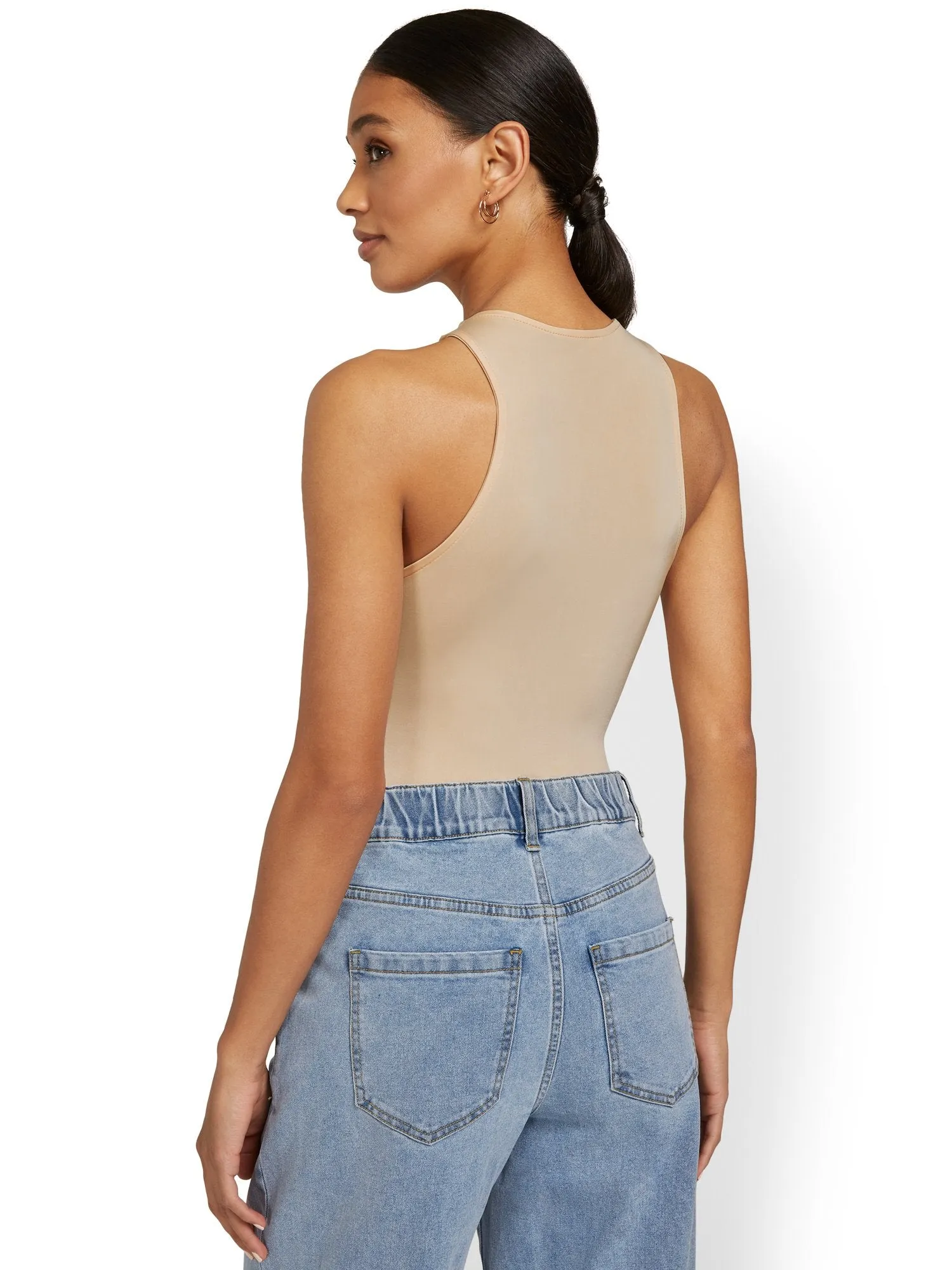 Body Contour Sleeveless Crewneck Bodysuit