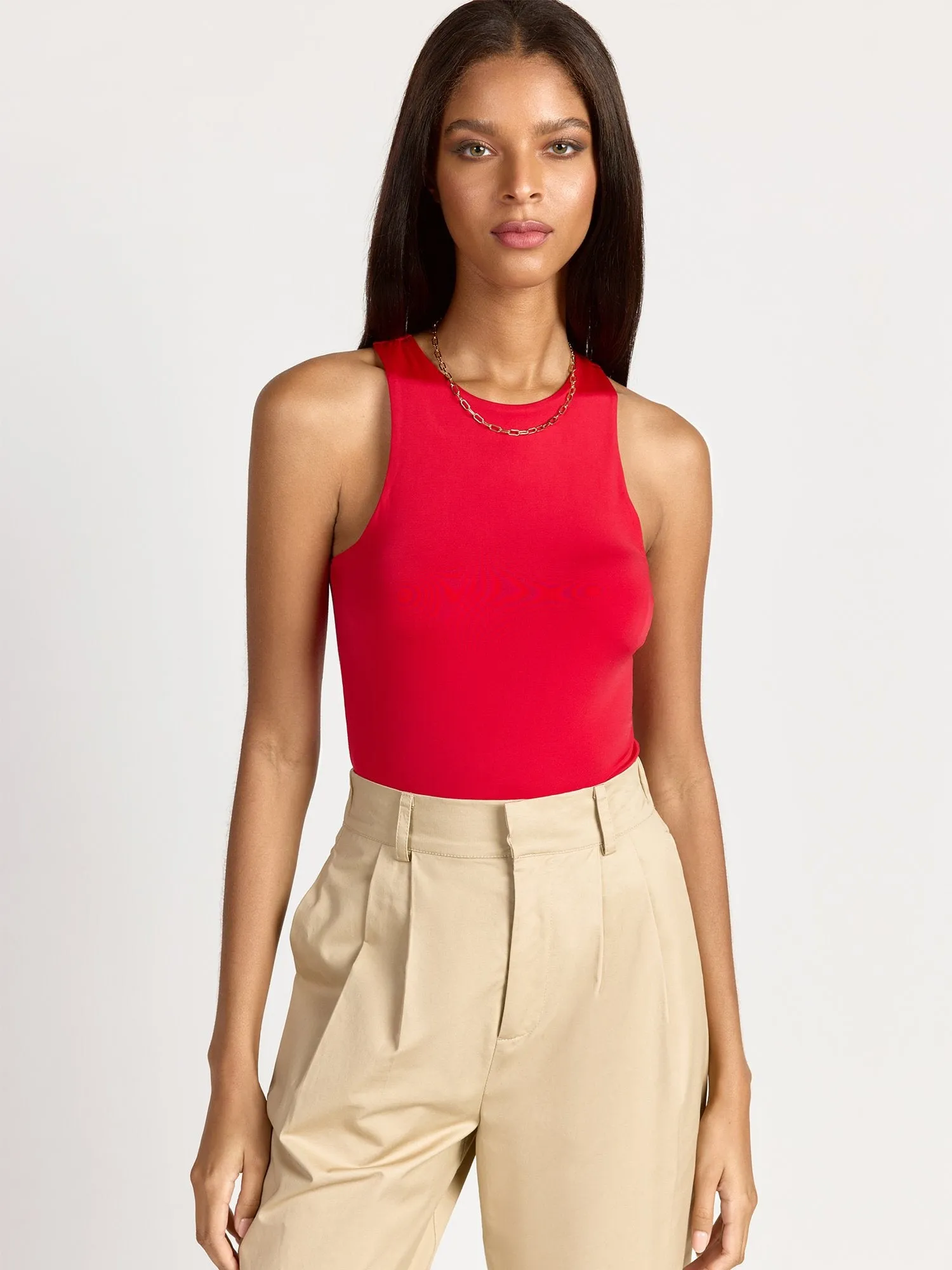 Body Contour Sleeveless Crewneck Bodysuit