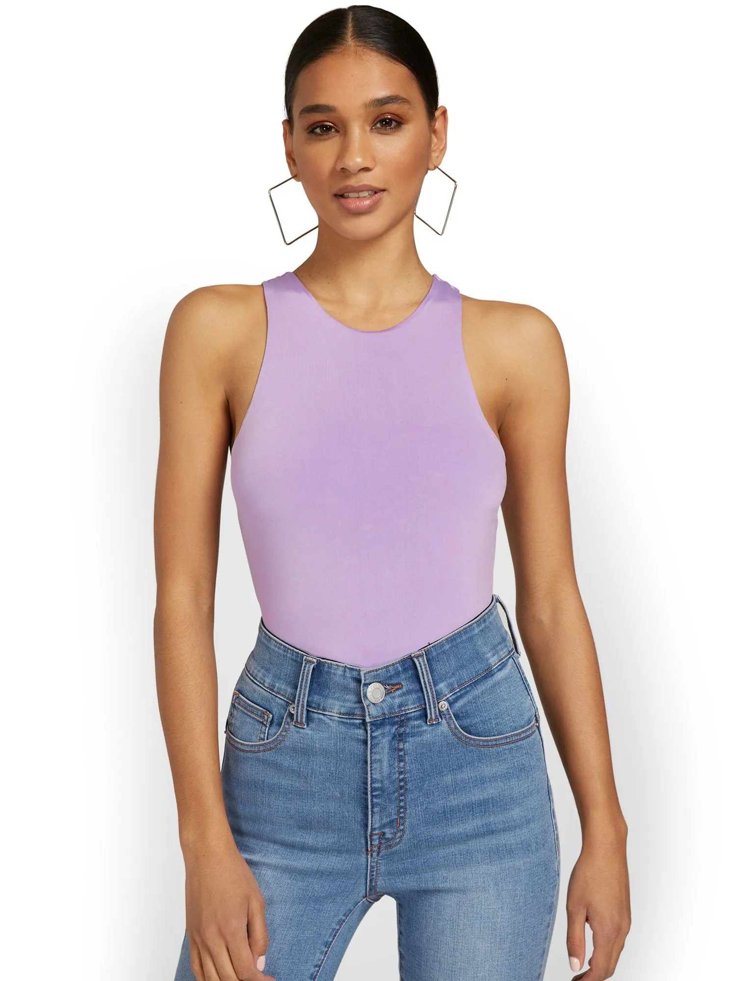 Body Contour Sleeveless Crewneck Bodysuit