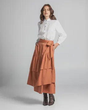 Boom Shankar Elio Wrap Skirt Rust