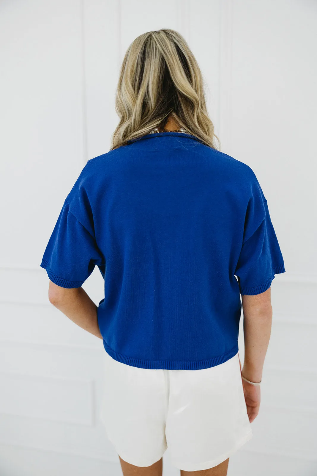 Brantley Knit Top - Cobalt Blue