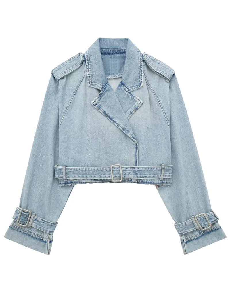 Care Free Bae Cropped Denim Jacket