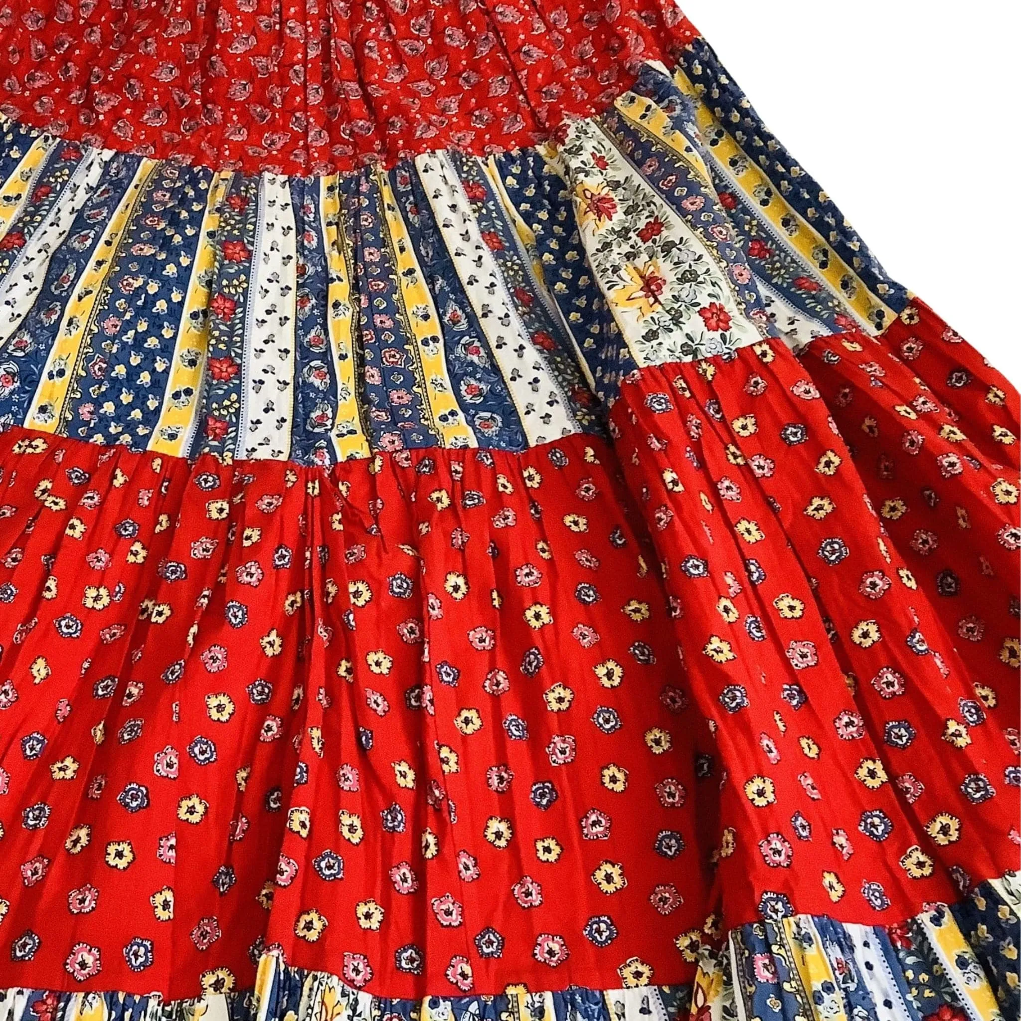 Cotton Calico Maxi Skirt