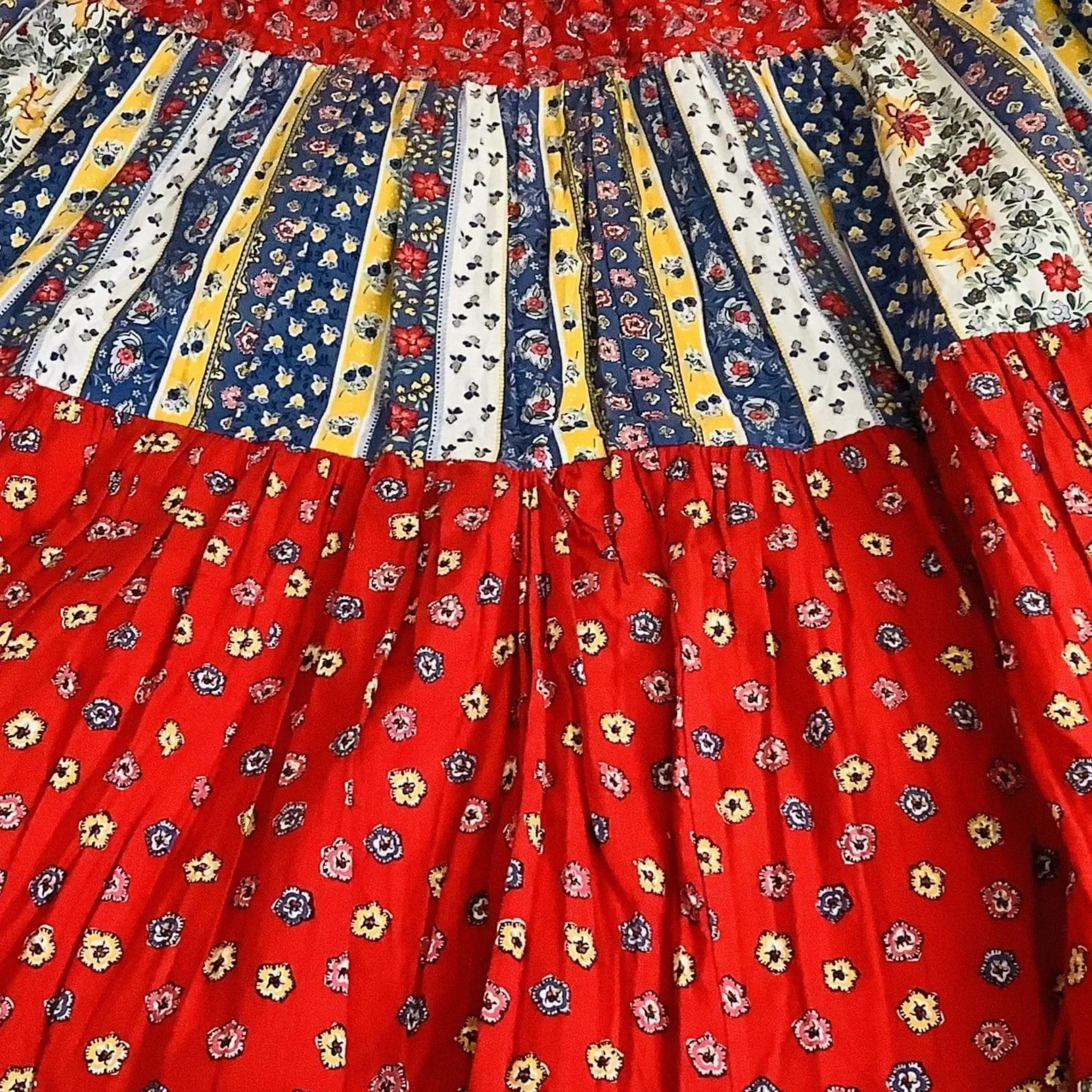 Cotton Calico Maxi Skirt