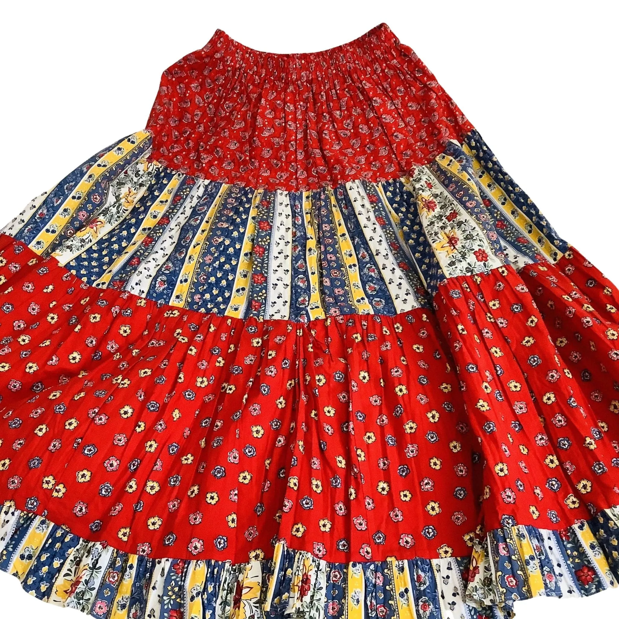 Cotton Calico Maxi Skirt