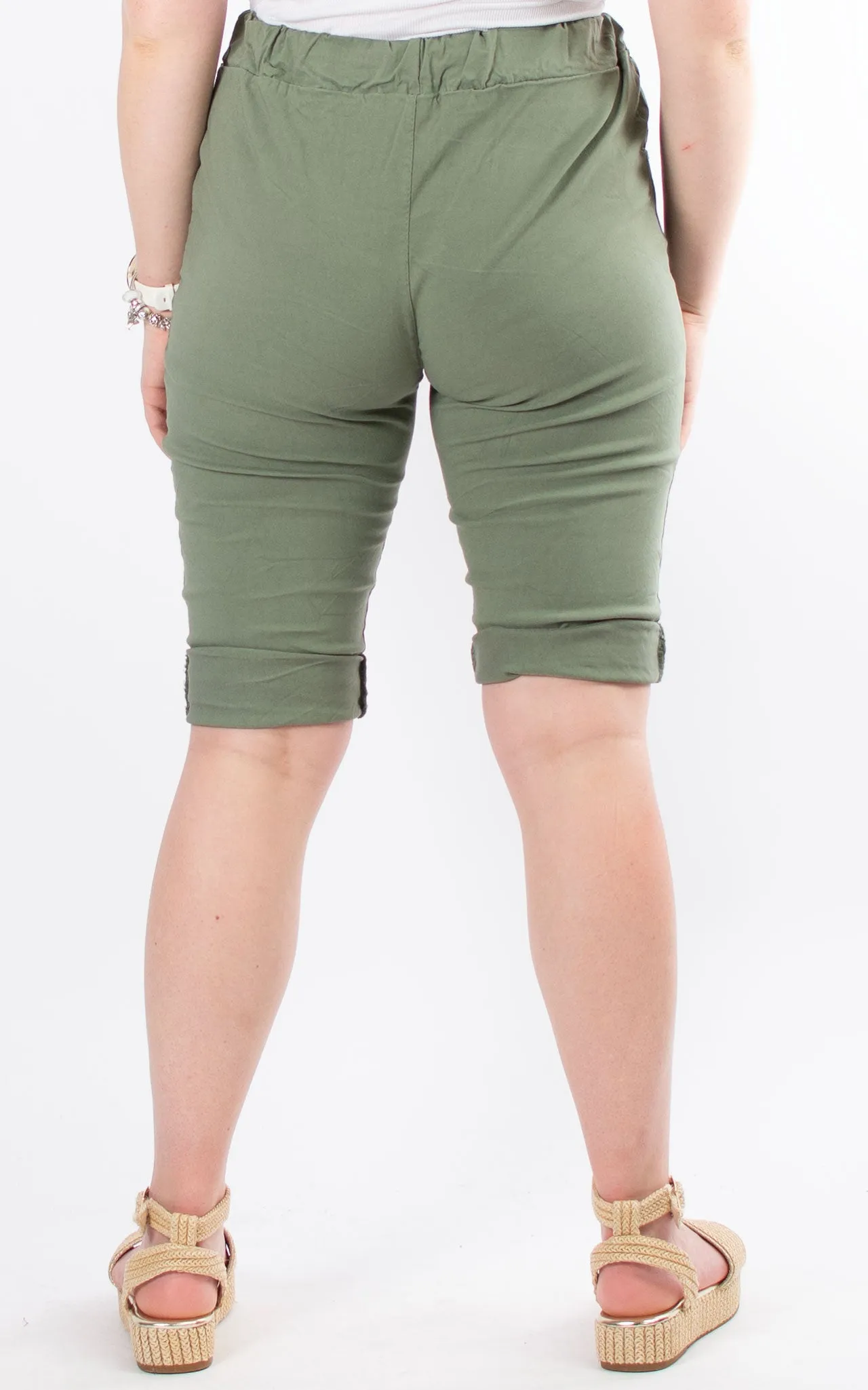 Crinkle Magic Shorts | Khaki