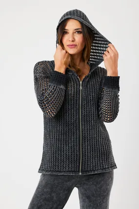 Crochet Zip Up Hoodie