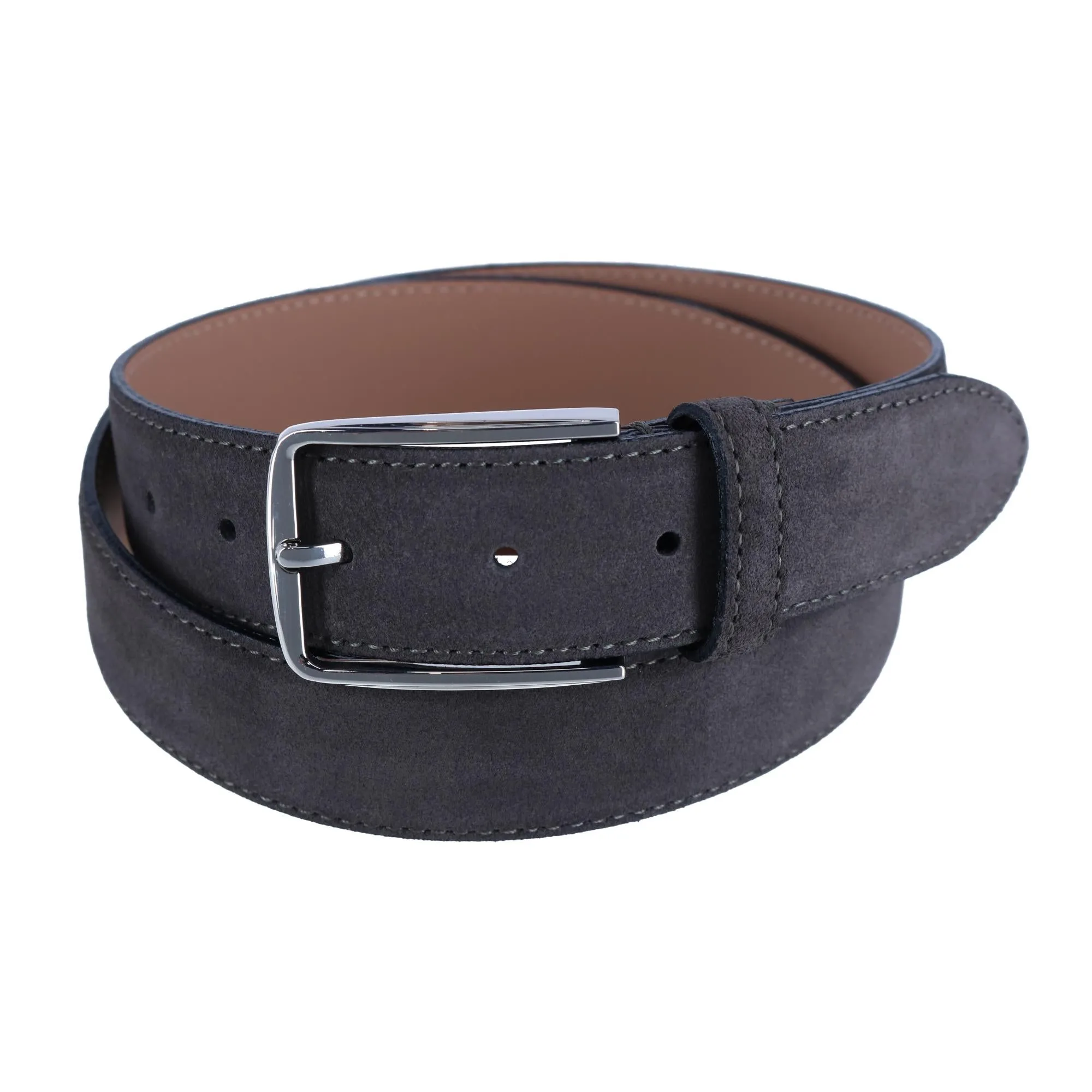 CTM® Men's Brushed Suede Italian Leather Belt