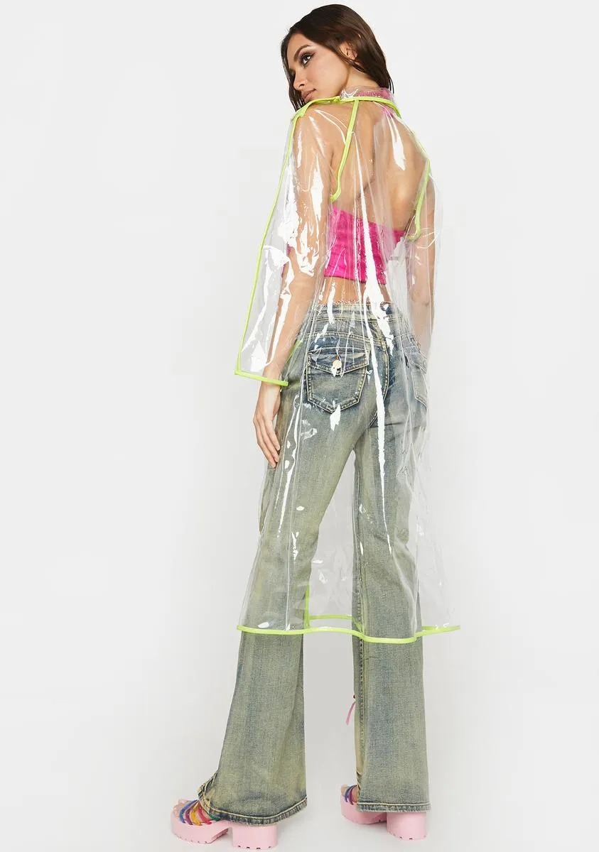 Drizzle Forecast Clear Trench Coat