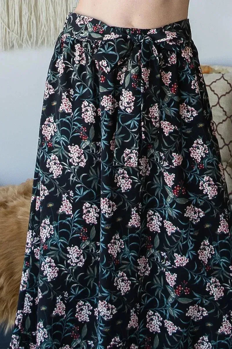 Elastic Waistline Maxi Skirt