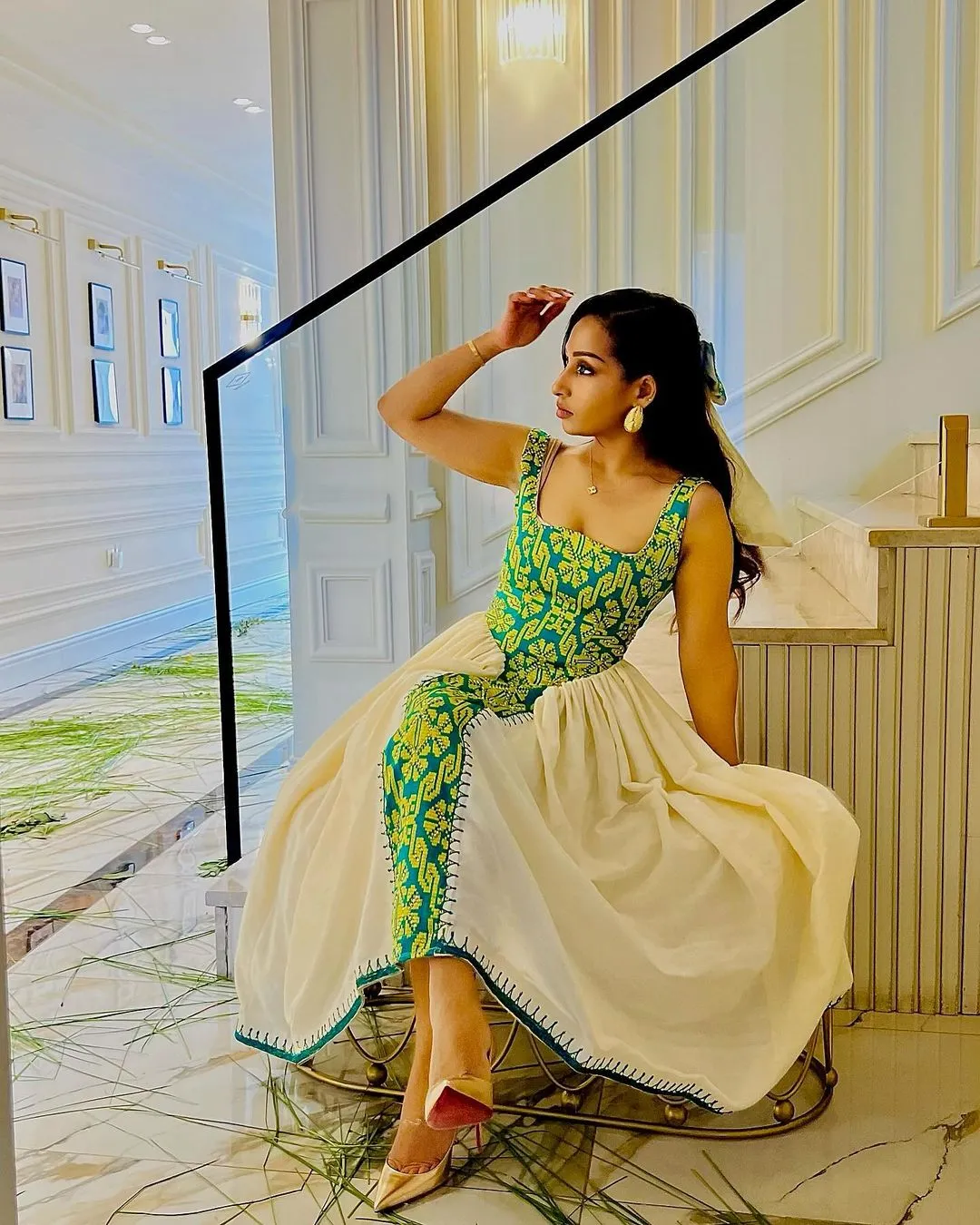 Enchanting Light Green Habesha Dress: Uniquely Crafted Traditional Ethiopian Dress for Grand Events Habesha Kemis