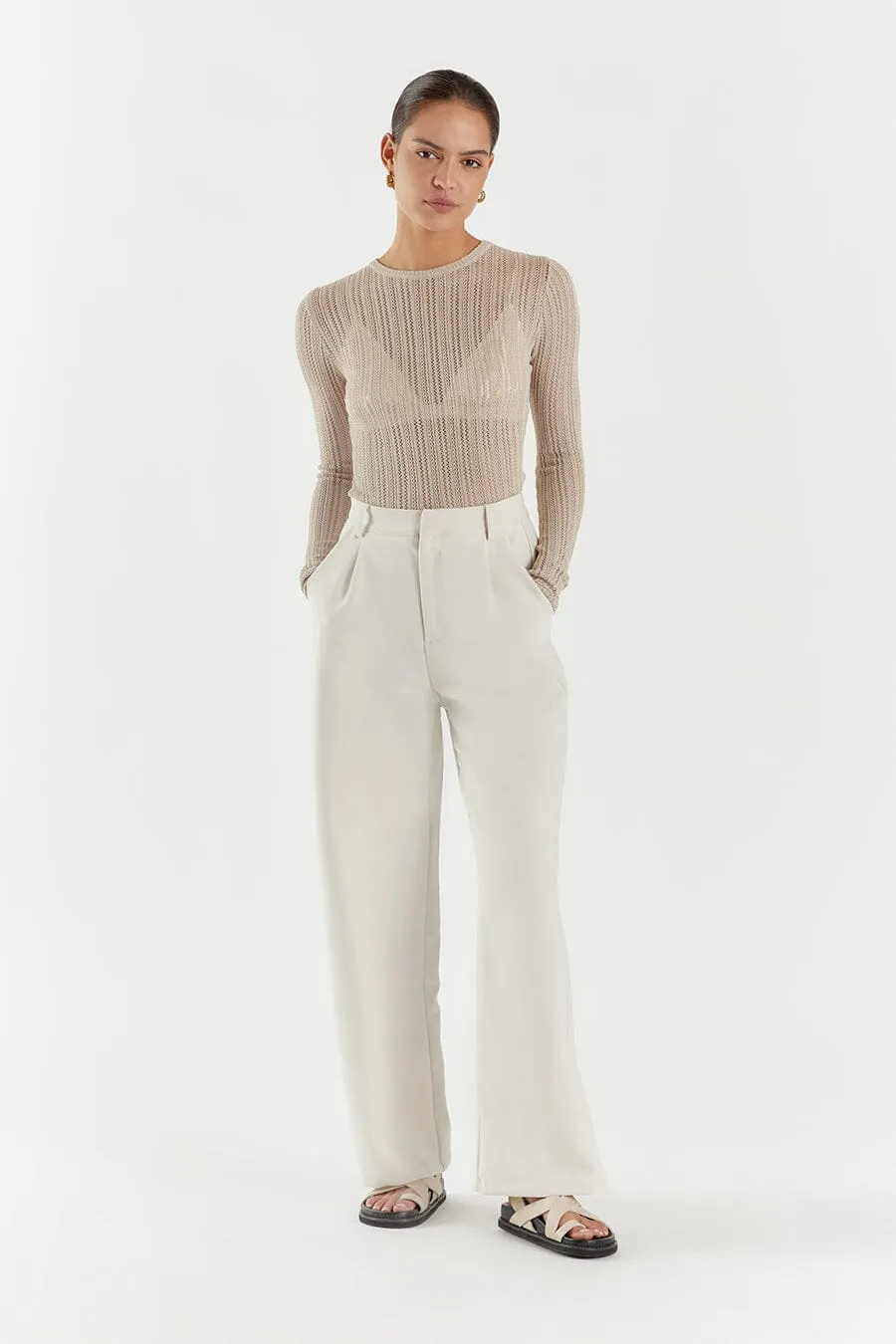 ESTELLA STONE LONG SLEEVE KNIT TOP