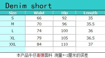F5124 Ripped Denim Shorts Cropped Pants