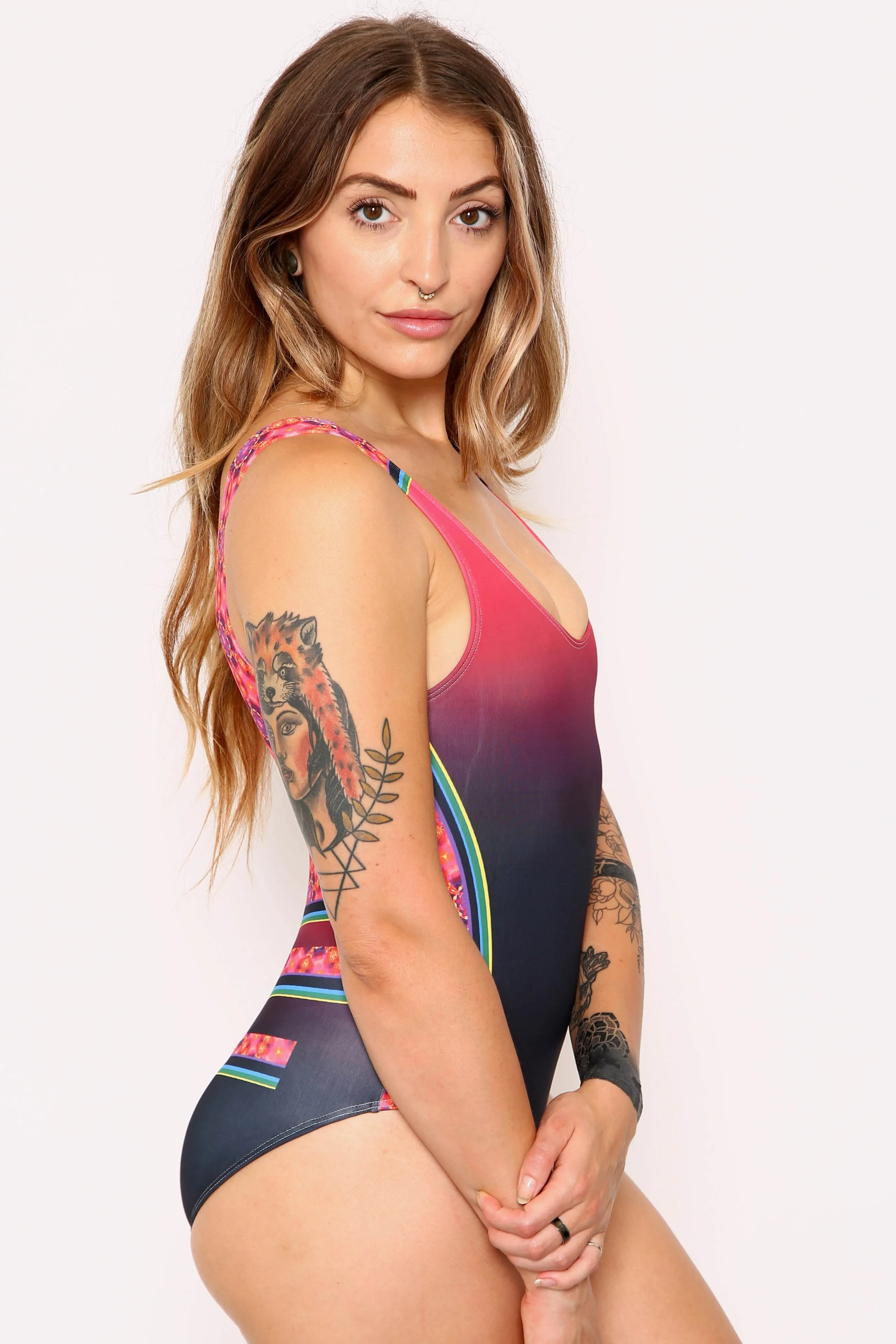 Fire Bodysuit Low Cut