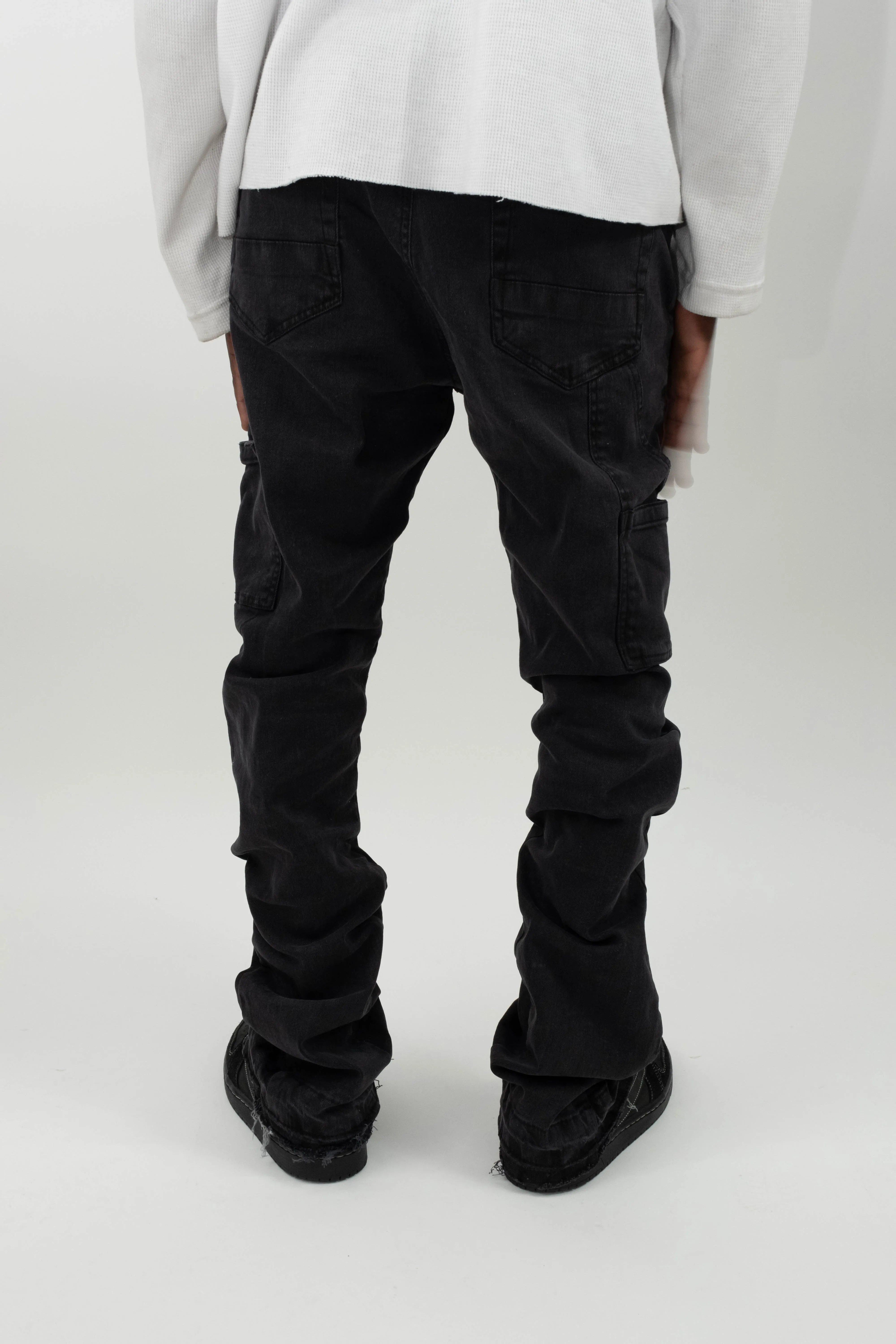 FLARE DENIM - WASHED BLACK