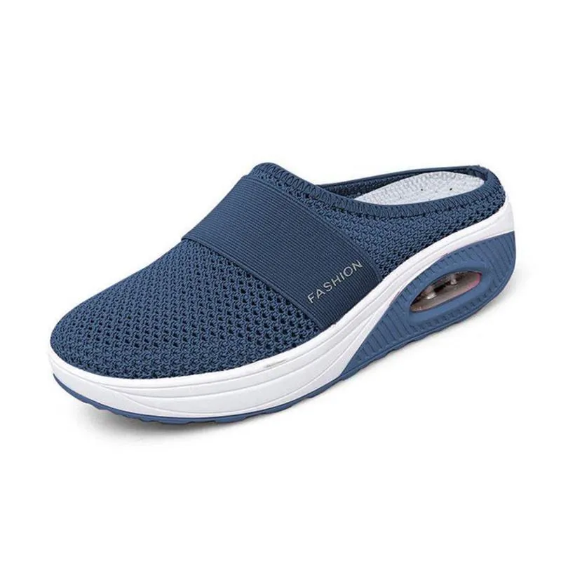 Flat sandals with mesh for women - comfort &amp; style