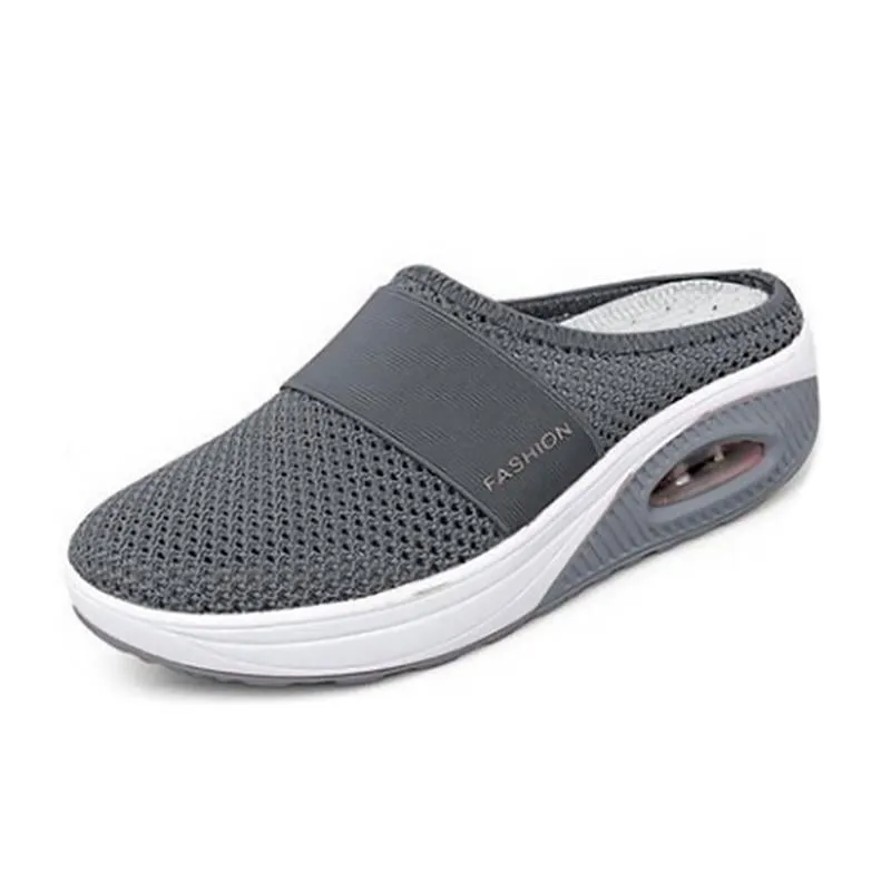 Flat sandals with mesh for women - comfort &amp; style