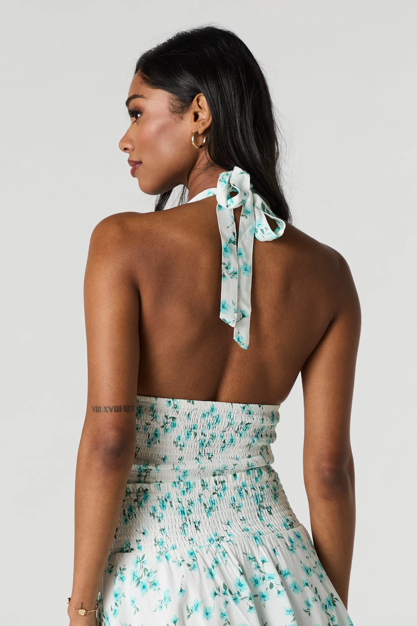 Floral Smocked Halter Top
