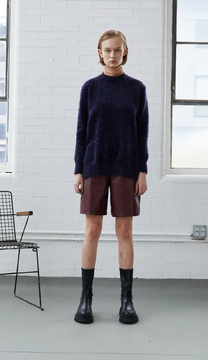 Fuzzy Crewneck Sweater