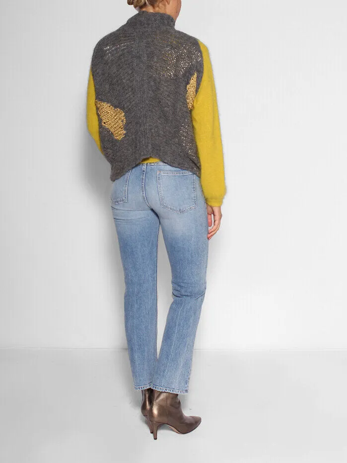 Ghalia Gold Patchwork Top