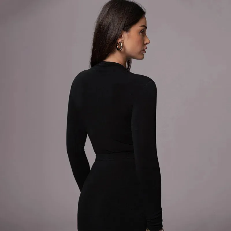 Hollowed Out Long Sleeve Bodysuit