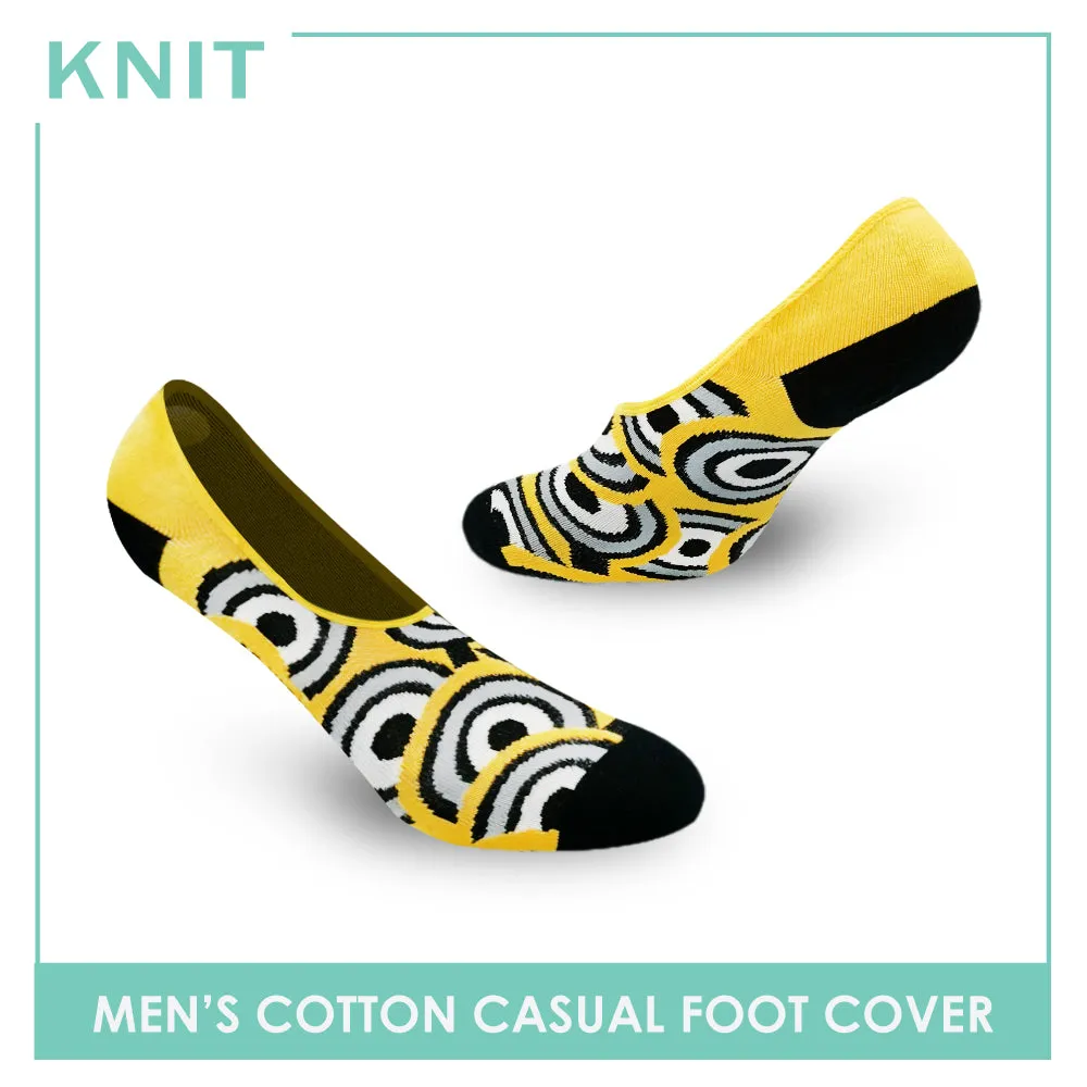 Knit Men's Minions Fashion Printed Cotton Extreme Performance Foot Cover 1 pair KMDMF9401