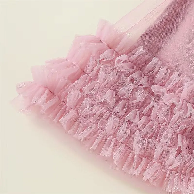 Layered Ruffle Tulle Toddler Dress