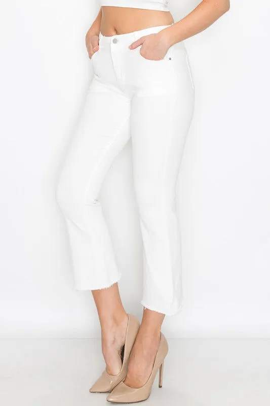Layla White denim Crops