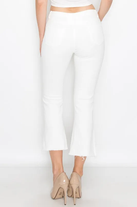 Layla White denim Crops