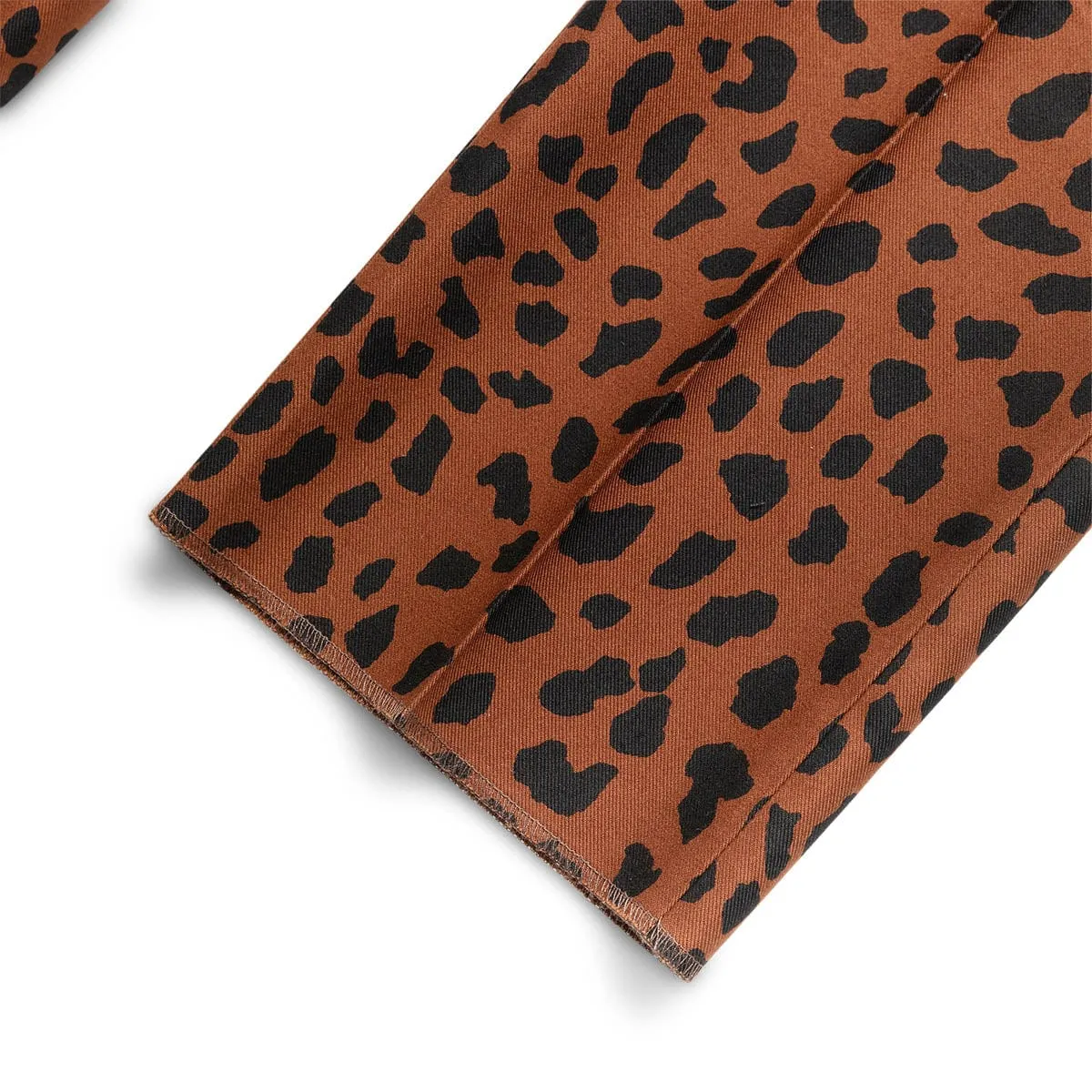 LEOPARD PLEATED TROUSERS