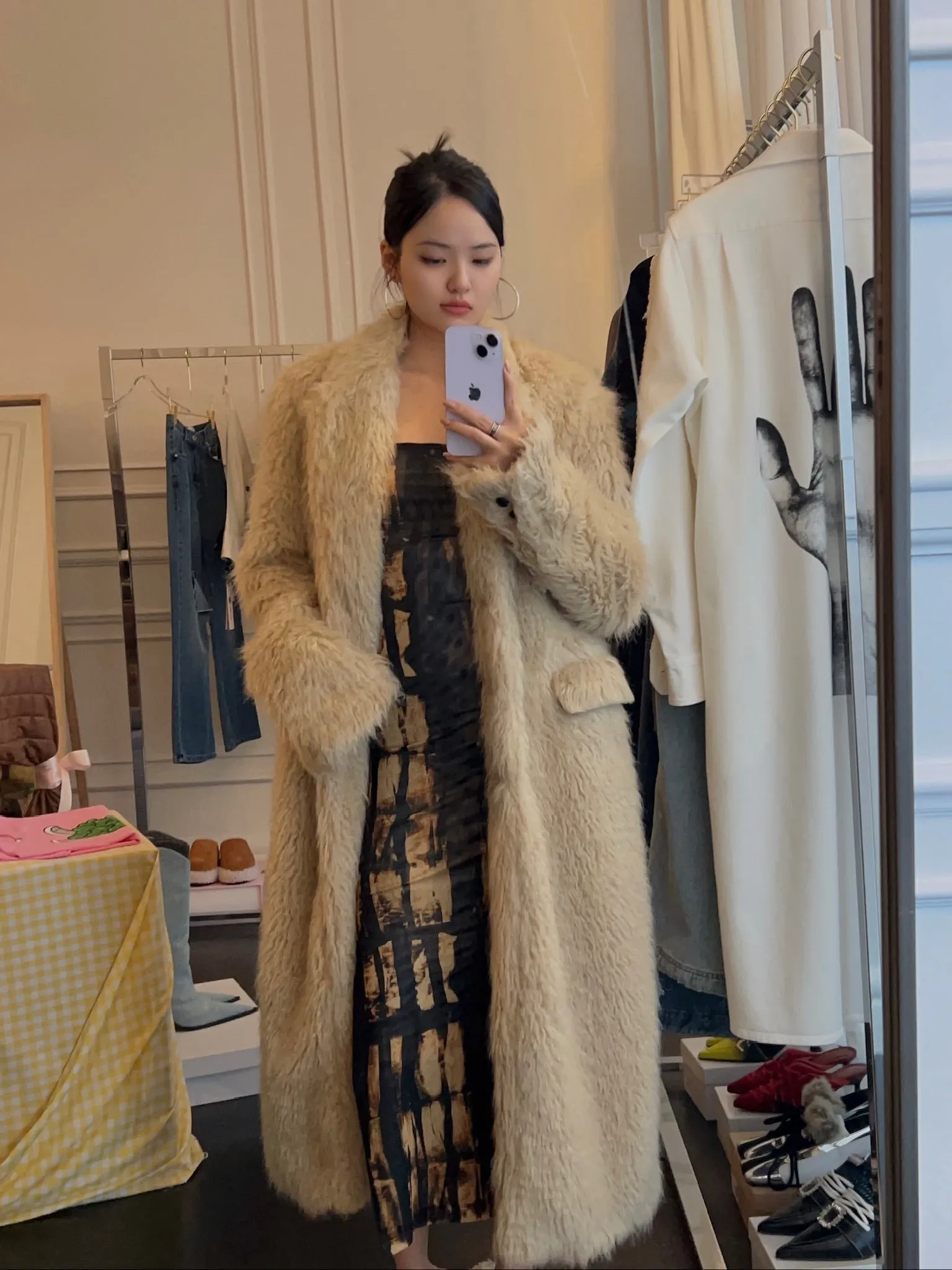 LESUGIATELIER Sigle Breated Fur Coat