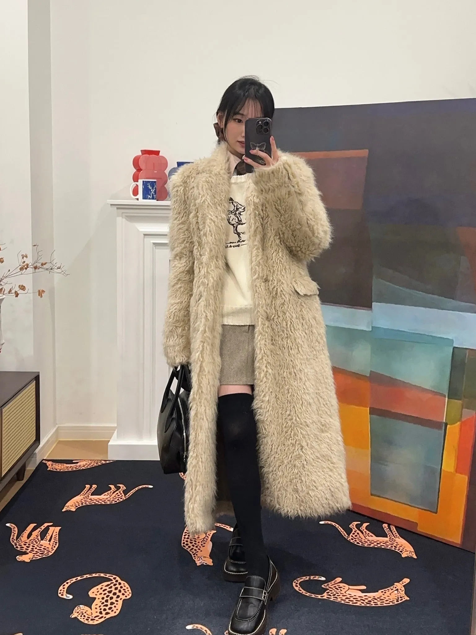 LESUGIATELIER Sigle Breated Fur Coat